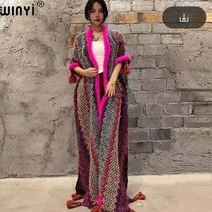 Multicolor Long Knit Cardigan NWOT